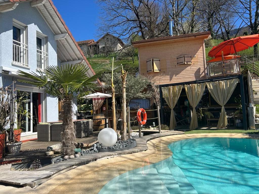 Mouxy A La Marc'Quize Chambres D'Hotes, Petit Dejeuner Compris, Avec Piscine A Debordement En Exterieur, Bain Nordique A 38 Degres En Prestation Supplement Sur Reservation Horaire Anticipee 1 Place De Parking Gratuite Sur Place المظهر الخارجي الصورة